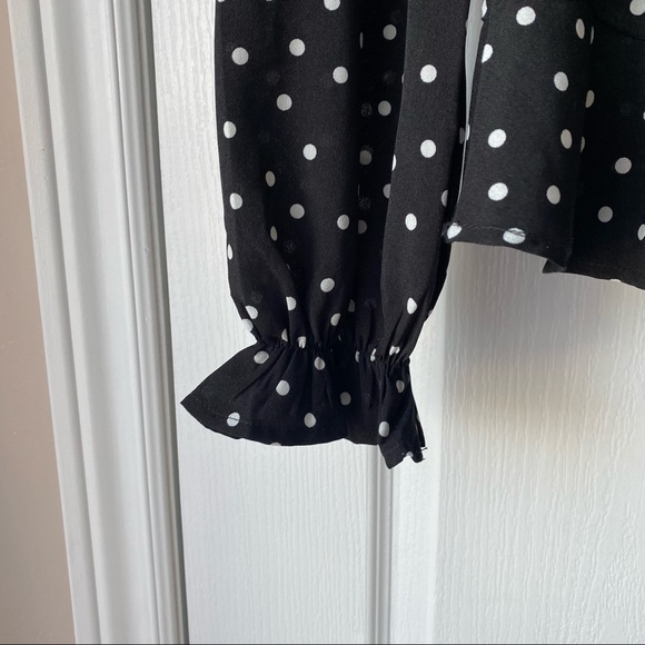 Black Polka Dot Blouse - Picture 7 of 9